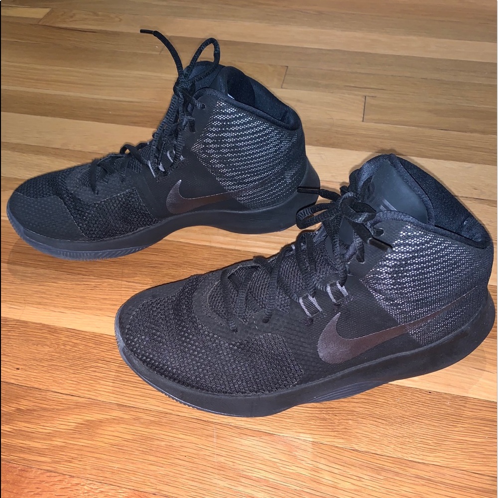 All black basketball shoes
